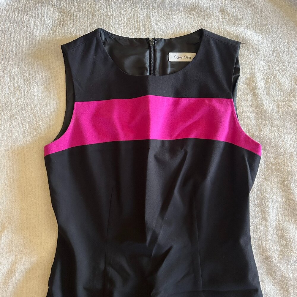 Calvin Klein Pink and Black Cocktail Dress